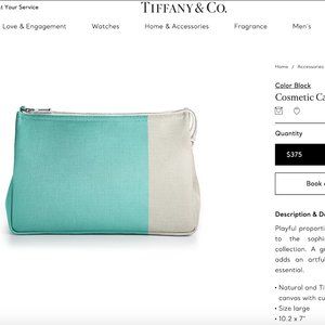 Tiffany & Co. Color Block Cosmetic Case - Large